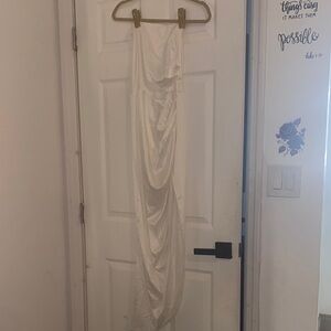 Elegant Strapless White Dress